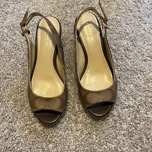 Coach slingback heels